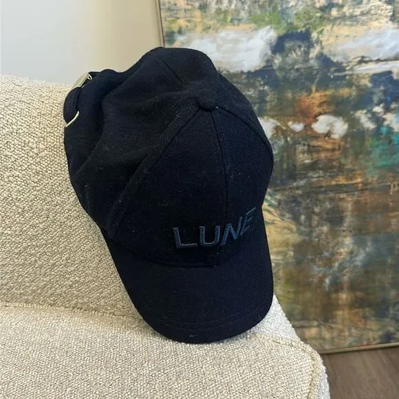 LUNE Davey Wool Logo Baseball Cap Dark Navy Blue New LUNE Davey Wool Logo Baseball Cap Dark Navy Blue New main image 2
